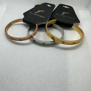 Bangle bracelet by Gennaro,3 pack of gold, silver, & copper tone, NWT